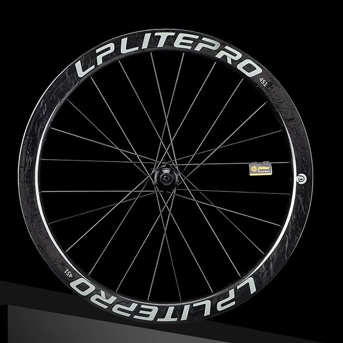 20in Carbon Fibre Folding Bike Wheelset, Quick Release BMX Bicycle Wheel Rim 24H 100/135mm, Marble Pattern Rims