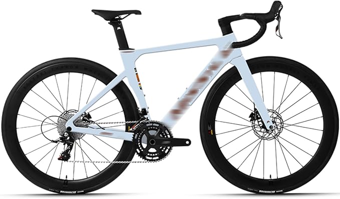 Mercury 6000 Road Bike, Full Carbon Fiber Frame, 24 - Speed SENS AH Shifting System, Hydraulic Disc Brakes, Aerodynamic Design for Men & Women