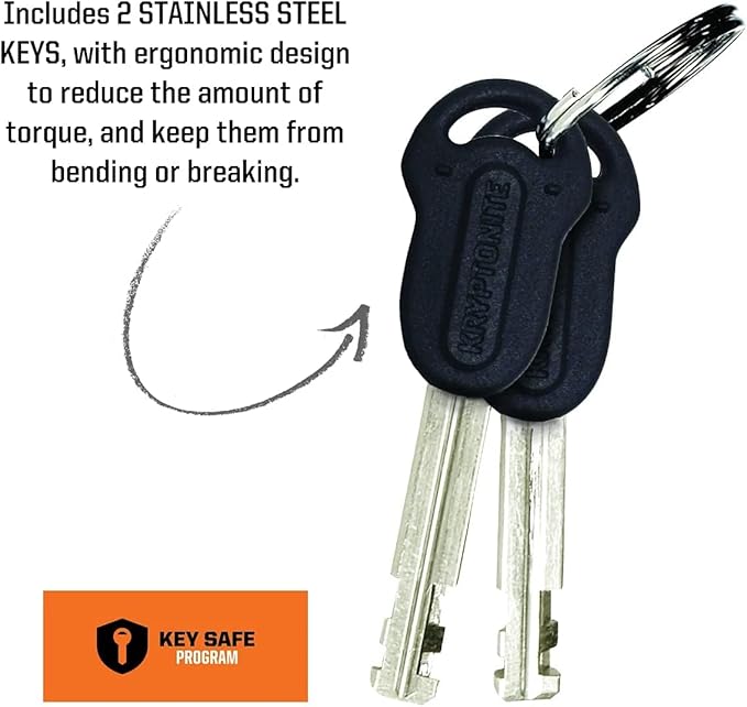 Kryptonite Keeper Standard Anti-Theft U-Lock, Heavy Duty, 12mm Shackle, Black, Combination Lock, Lifetime