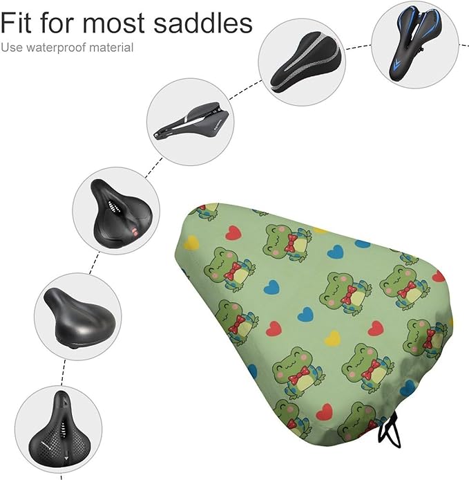 Adjustable Exercise Bike Seat Cover, Soft Cushion Indoor Outdoor Dust Resistant Protection
