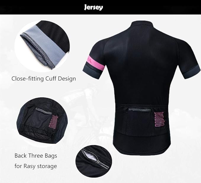 MOXILYN Men's Cycling Jersey Full Zip Riding Clothing Mountain Bike Tops Quick Dry - Bike Shirts