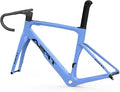 49/52/54/56cm Carbon Road Bike Frameset BSA BB68 Quick Release Frame Carbon Fiber Tapered Fork Disc Brake Frame Lightweight Thru Axle 12x100mm/12x142mm Internal Routing(Blue 1,56cm)