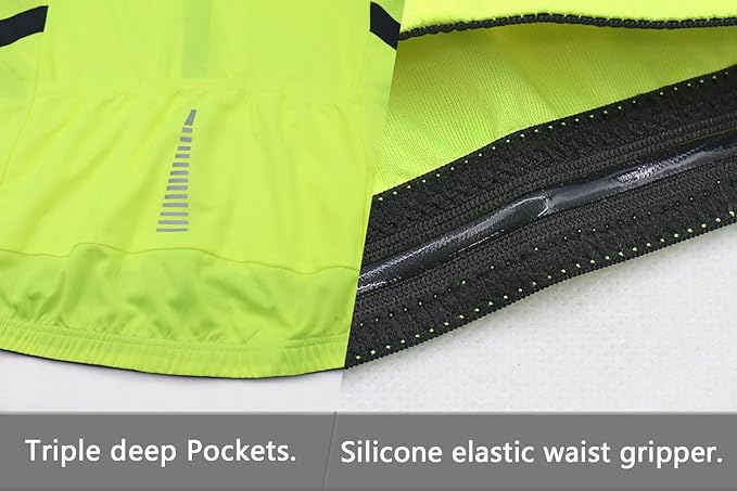ARSUXEO Men's Full Zipper Long Sleeves Cycling Jersey Bicycle BikingBike Shirt 6030