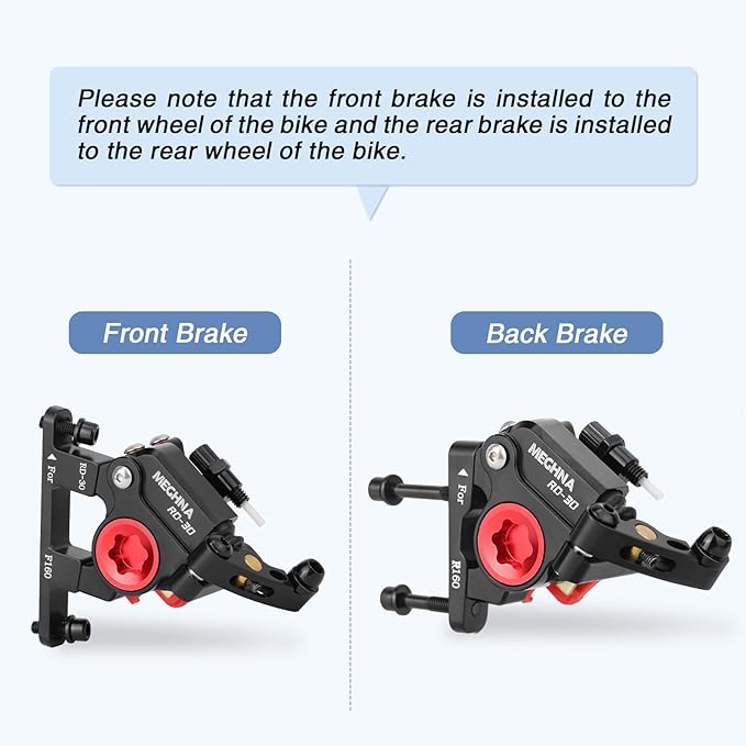 MEGHNA Hydraulic Disc Brake Set for Road Bike with 6 Bolts Brake Rotors and Brake Pads Lightweight Aluminum Line Pulling Hydraulic Brake Suitable for Racing Commuting Long Trip