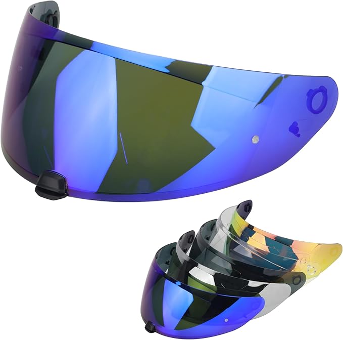 HJ-31 Shield Replacement Visor Fit for HJC i10 i70, Tinted Visor Motorcycle Helmet Visor Motorcycle Helmet Accessories (Blue)