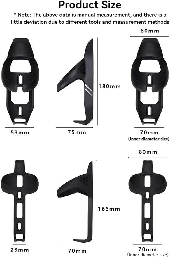 Water Bottle Cage Ultra-Light Aerodynamic Carbon Fiber for Mountain and Road Bikes Universal Fit for 68-80mm Frame (Mag)