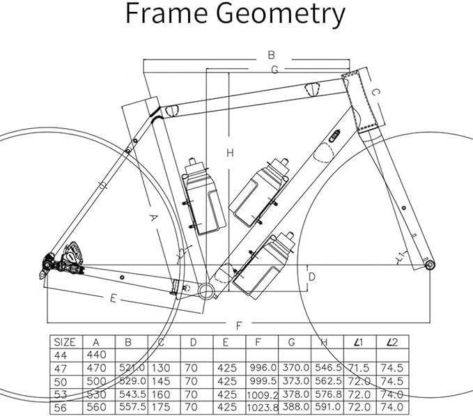 Gravel Road Bike Frameset 700C Aluminum Alloy Disc Brake Frame 44/47/50/53/56cm Carbon Fiber Fork Thru-Axle F100*12mm R142*12mm Internal Routing