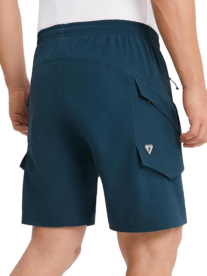 ARSUXEO Mens Mountain Bike Shorts Loose Fit Padded Bike Shorts Cycling Shorts Water-Resistant