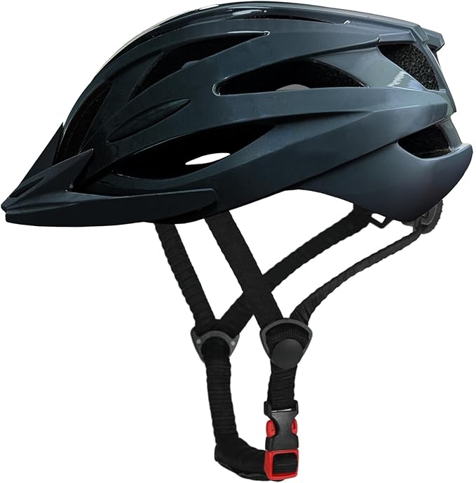 Bike Helmets for Adults, Mountain Bike Helmets for Men with Visor, Adjustable Fit Bicycle Helmet for Women, Road Recreational Cycling Helmet with Chin Strap