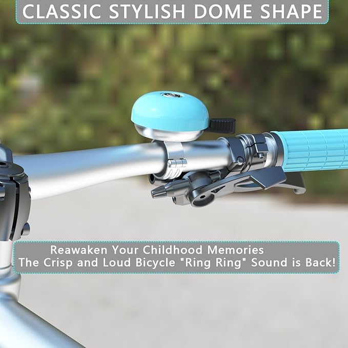 Greallthy Bike Bell Classic Bike Bells for Adults Kids, Bicycle Bell for Handlebars Adult, Loud Sound Beach Cruiser Mountain Bike Bell Accessories.