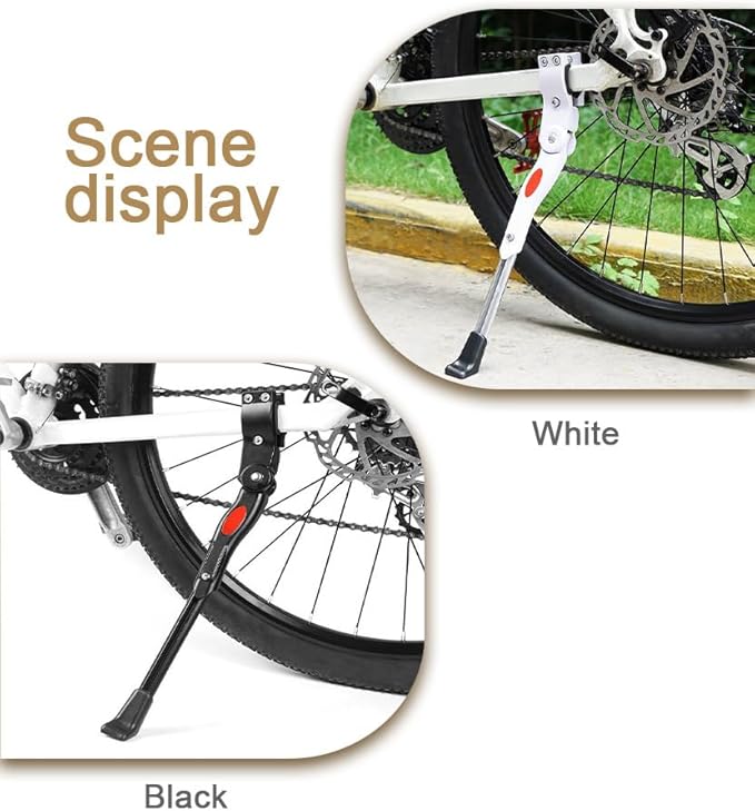 REVXON Bike Kickstand for Trek Fuel EXe, Adjustable Bicycle Kickstand, Suit Mountain Bike, Concealed Spring-Loaded Latch, Aluminum Rear Side Bicycle Stand,A