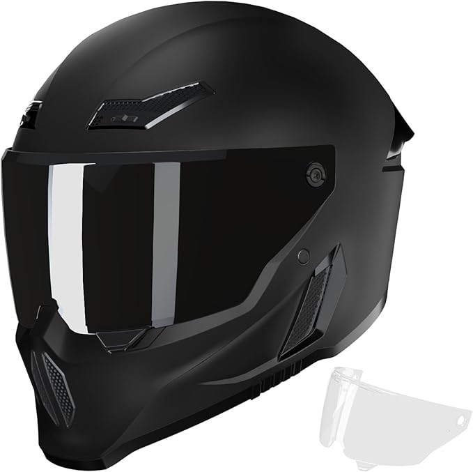 Motorcycle Helmets for Adult Men Women,Full Face Motorcycle Helmet,MG666 DOT Approved Motorbike Racing Street Bike Helmets with Two Visors