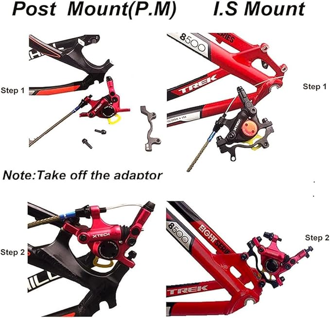 Zoom XTECH HB100 Mountain Bike Hydraulic Line Pulling Disc Brakes Electric Folding Car Mountain Road Bike Line Pull Oil Brake Disc Brake Set