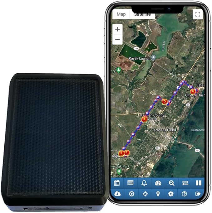 AccuTracking Solar GPS Tracker, 10,000mAh Long Lasting Battery, Magnetic, IP65 Waterproof, Trucks, Trailers, Farming, Equipment, RV, 4G LTE Worldwide, Subscription Needed (TK384)