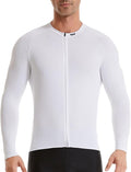 Men's Cycling Jerseys Long Sleeve Bike Biking Shirts Full Zip with Pockets Road Bicycle Clothing