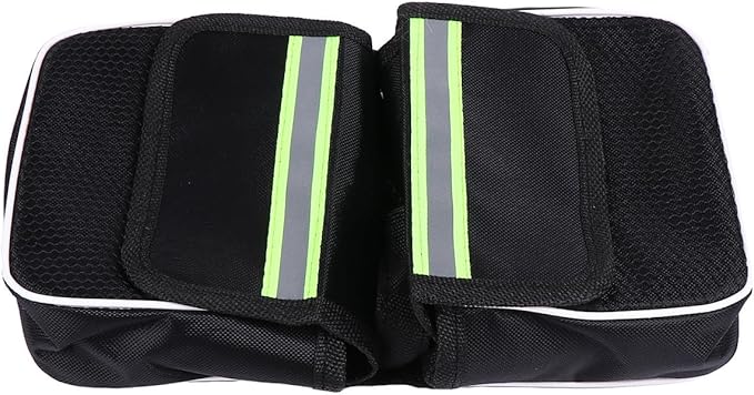 VICASKY 2pcs Bike Bag Front Frame Pack Waterproof Bicycle Top Tube Storage Pouch Large Capacity Cycling Handlebar Bag for Mountain Bike Riding Accessories