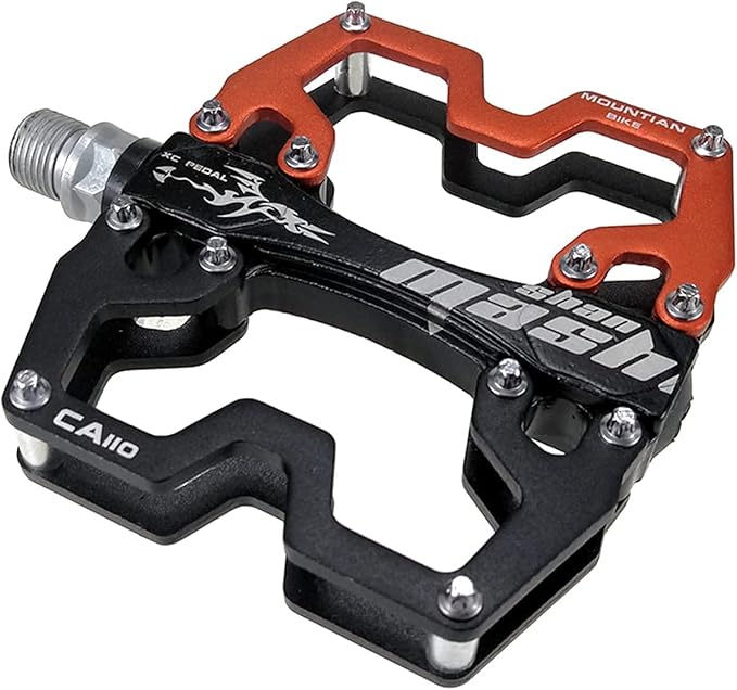 Mountain Bike MTB Pedals Parallel Bicycle Road Pedal 9/16 Inch Ultra-Light Flat Aluminum Alloy Sealed Bearing with Anti-Skid 1 Pair