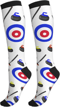 bassyil Compression Socks for Women & Men Circulation 15-20 mmHg Knee High Best Support for Nurses Travel Running Athletic
