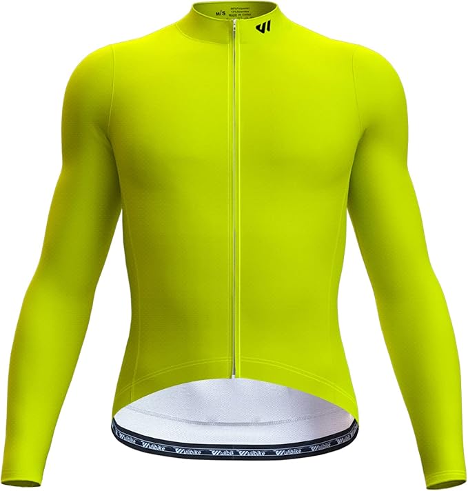 Men's Cycling Jerseys Long Sleeve Bike Biking Shirts Full Zip with Pockets Road Bicycle Clothing