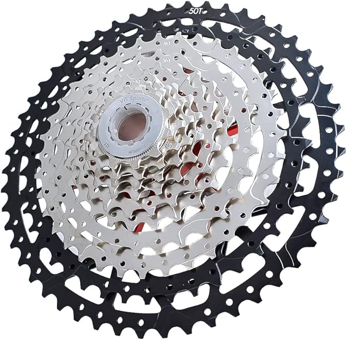 VG SPORTS 8/9/10/11/12 Speed Ultra-Light Bike Cassette for Mountain Bike 11-40T/11-42T/11-46T/11-50T/11-52T MTB Cassette Lightweight Aluminum Bracket Cassette
