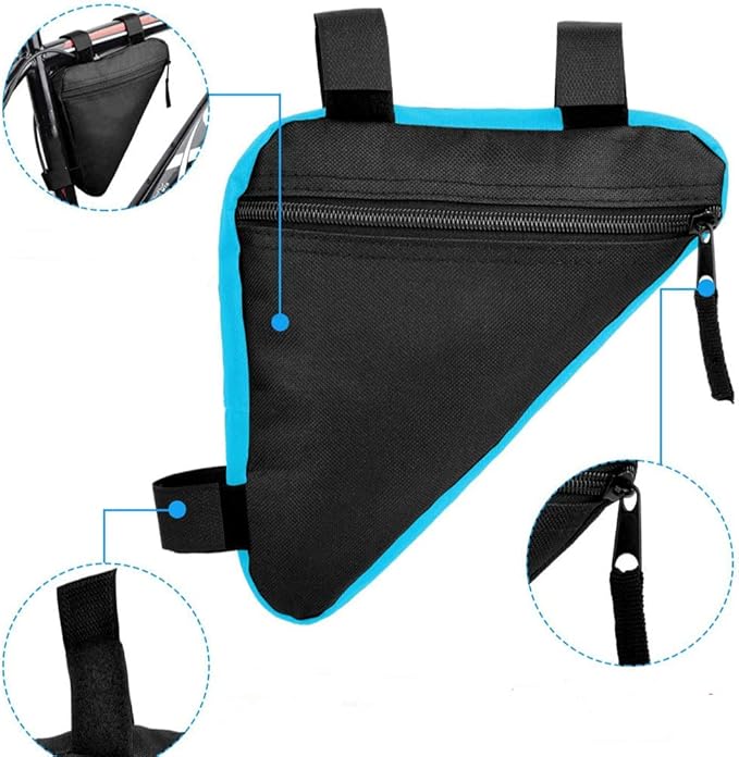 Bike Triangle Frame Bag - Bike Bicycle Storage Top Tube Bag Pack Triangle Pouch Road Mountain Cycling Strap Saddle Bag for Road Bikes Mountain Commute Bikes