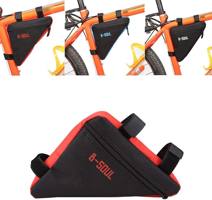 Triangle Bag Waterproof Frame Front Tube Pouch Bag Ox Quick Release Front Saddle Cycling Top Tube Triangle Tool Bag (Black) Bobilife Triangle Frame Bag Front Triangl
