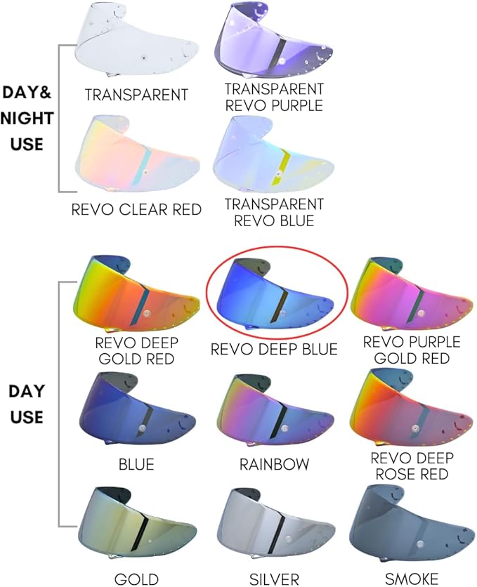CWR-F1 Shield for RF-1200 Visor X14 NXR RF-SR Z7 Motorcycle Helmet Visor Replacement Sun Protection Anti-Scratch, Universal