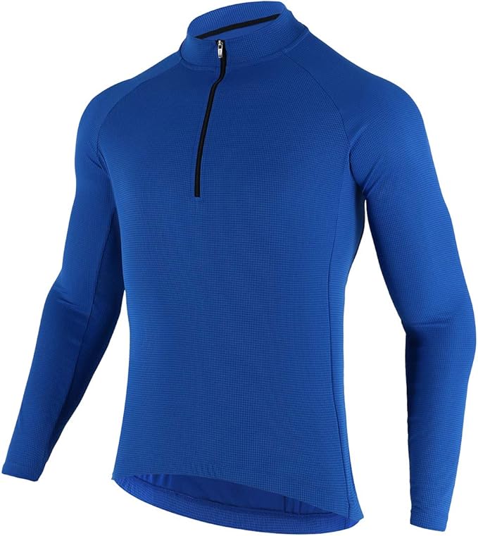 CATENA Men's Cycling Jersey Long Sleeve Shirt Running Top Moisture Wicking Workout Sports T-Shirt