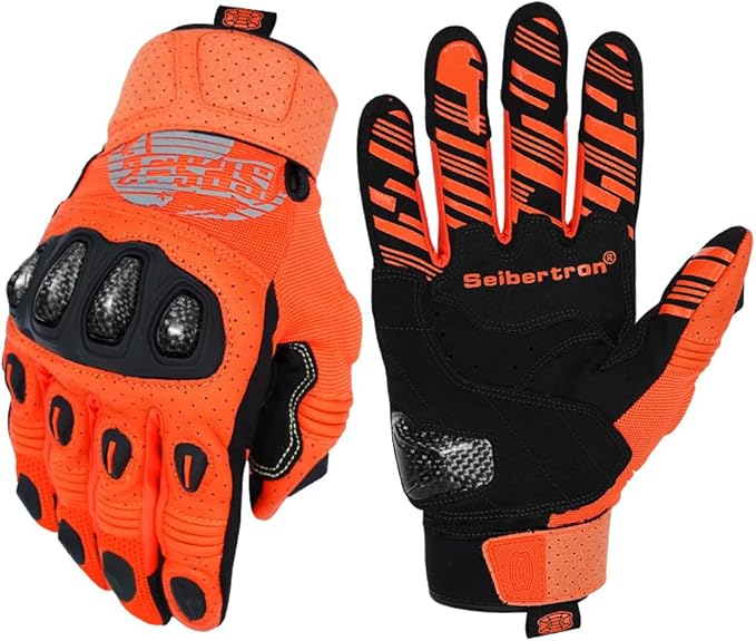 Seibertron SPS Series Touchscreen Motorcycle Motocross BMX ATV MTB Bicycle Cycling Full or Half Finger Gloves Adult and Youth
