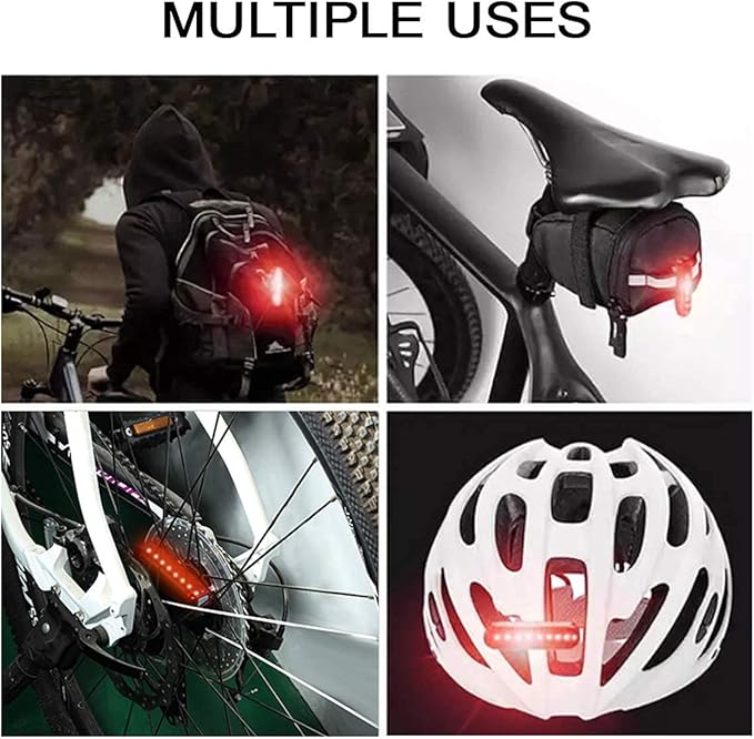 2 Pack LED Bike Tail Light,1200mAh Runtime 50 Hours,USB Rechargeable Bicycle Rear Light,IPX5 Waterproof,5 Light Modes for Adults Kids Men Women Road Mountain