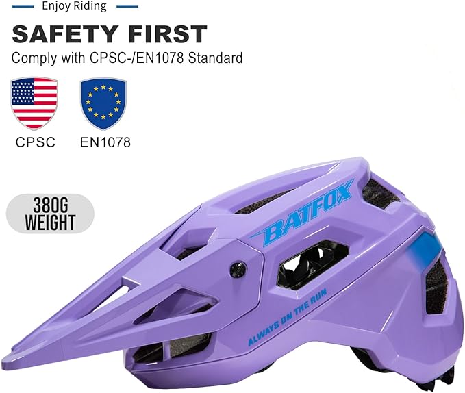BATFOX Bike Helmet,Mountain Bike Helmet Helmets for Men Women Adults Youth