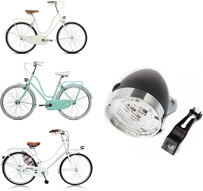 BlueSunshine Vintage Retro Bicycle Bike Front Light Lamp 3 LED Headlight with Bracket