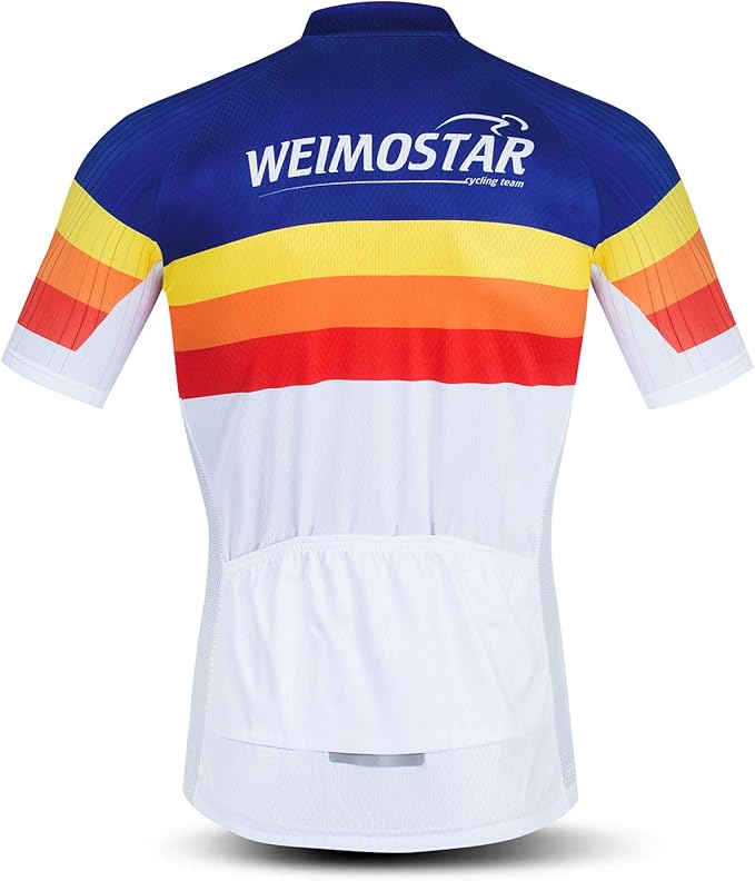 New Pro Full Zipper Men's Cycling Jersey Short Sleeve Riding Shirt USA