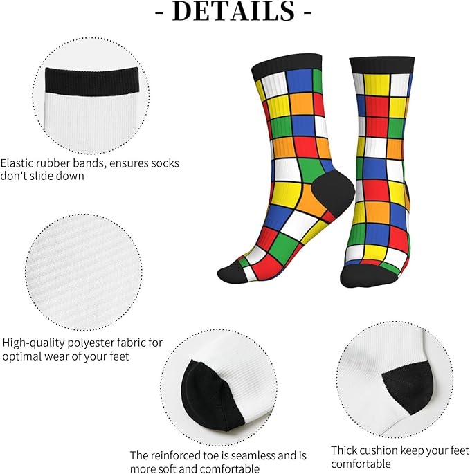 Crew Athletic Socks Funny Crazy Casual Sports Novelty Dress Socks for Women Men Running Hiking
