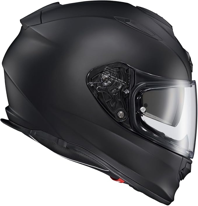 ScorpionEXO Ryzer Full Face Motorcycle Helmet with Pinlock Ready Shield with Integrated Speaker Pockets DOT ECE Approved Solid (Matte Black - X-Large)