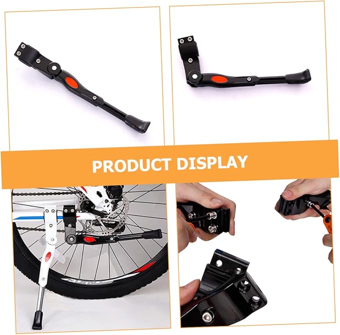 Adjustable Aluminum Alloy Bike Kickstand with Quick Release Screw for Mountain Bike and Adult Stable Cycling Kick Stand Fits 24-29 Inch Tires for Easy Parking and Maintenance