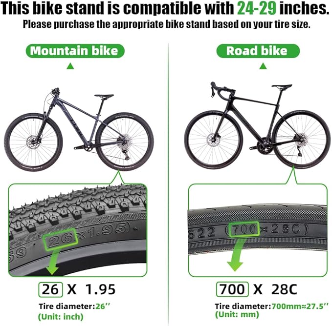 RBRL Bike Kickstand, 18 mm Hole Spacing Bike Stand, Aluminum Alloy Heavy Duty Load 100lbs, Non-Slip Bicycle Stand, Height Adjustable for 24-29 inch Mountain Bike, E-Bike