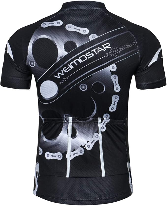 Sportswear Cycling Jerseys Short Sleeve Bike Clothing Bike top Men MTB Jersey Breathable Summer Black