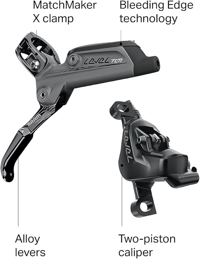 SRAM Level TLM Disc Brake and Lever - Rear, Hydraulic, Post Mount, Diffusion Black, B1