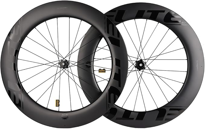 ELITEWHEELS Carbon Wheelset 700c Disc Brake UD Matte Carbon Fiber Road Bicycle Wheels 30/38/50/55/60/82mm Tubeless Clincher