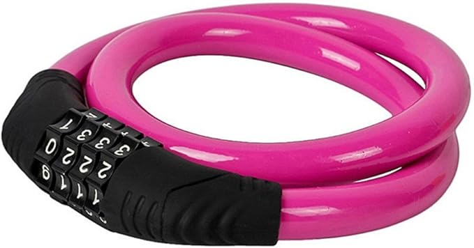 Sanwo Security Bike Lock 4 Digit Resettable Combination Cable Lock for Bicycle, 2 Feet x 1/2 Inch