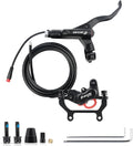 ZOOM Ebike Hydraulic Disc Brake Set: H876E 4-Pistons Power-Off Electric Bike Brake Kit with 2-PIN Sensor Included 160mm/180mm Rotors and Mounting Adapter
