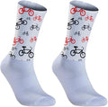 Cycling Socks Athletic Crew Socks Breathable Cushioned Compression Running Hiking Socks For Mens Womens
