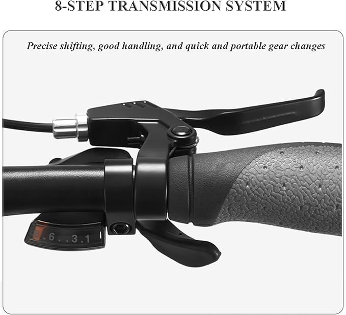 20 Inch Folding Bike for Adult Men Women, 8-Speed Drivetrain City Commuter Bike Adjustable Stem Portable Bicycle(Style2)