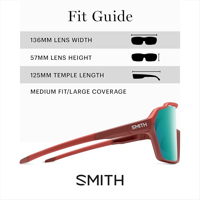 SMITH Optics Shift MAG Sunglasses – Shield Lens Performance Sports Sunglasses for Running, Biking, MTB & More–For Men & Women