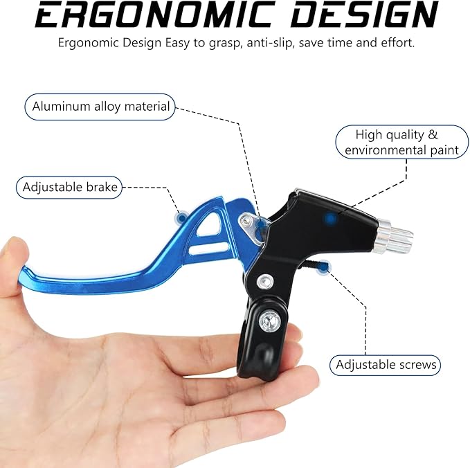 V-Type Bike Brake Set, Complete Universal Bike Front and Rear MTB Brake, Bicycle Brakes, Inner and Outer Cables, Include Brakes Lever Calipers Multi-Tool Wrenches