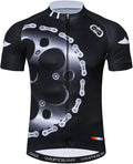 Sportswear Cycling Jerseys Short Sleeve Bike Clothing Bike top Men MTB Jersey Breathable Summer Black
