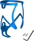 FIFTY-FIFTY Bike Water Bottle Holder, Aluminum Alloy Water Bottle Cage, Lightweight Bicycle Cup Holder Rack with Screws Tool, Universal Bicycle Drink Cage for MTB, Road Bike (Blue)