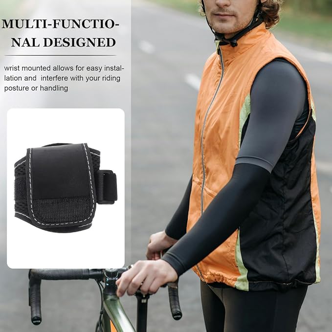 BESPORTBLE Convex Bike Mirror for Glasses Wrist Rear View Mirror Arm Cycling Safety Gear for Urban Recreational Riding