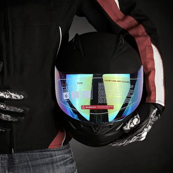 Motorcycle Helmet Visor, Anti-Fog Protection Coating Durable Scratch-Resistant Replacement Lens Motorcycle Visor Lens for Riders Commuters Touring Adventure Biking Outdoor Sports Activities